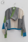 YANYAN KNITS Checked Stand Collar Sweater YYK-YYW23-0171-LANLV Blue/Green YYK-YYW23-0172